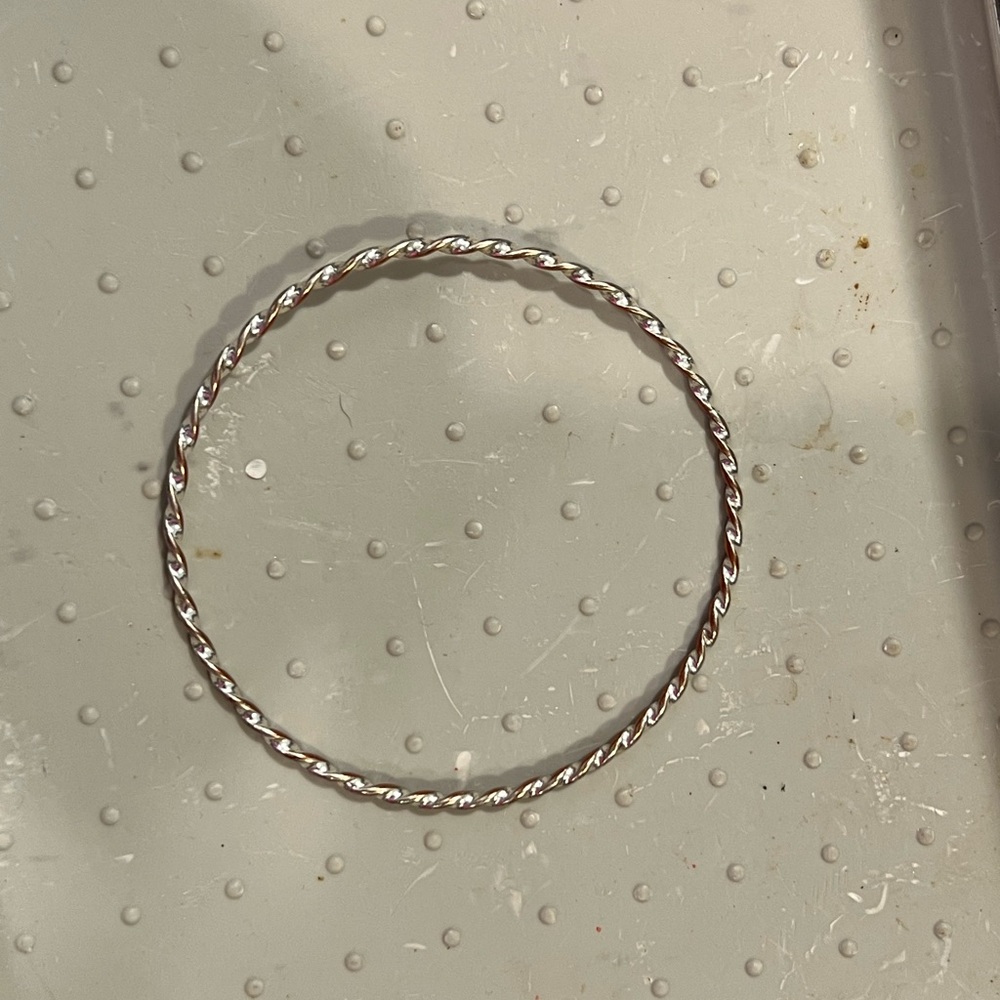 Wide Width Silver Bangle